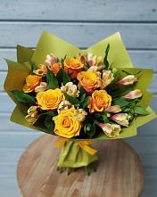 Букет цветов из:  Альстромерии и Розы #REPLACE_PRED# Аннино