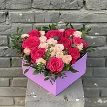Цветочная композиция из Розы в коробке в Аннино