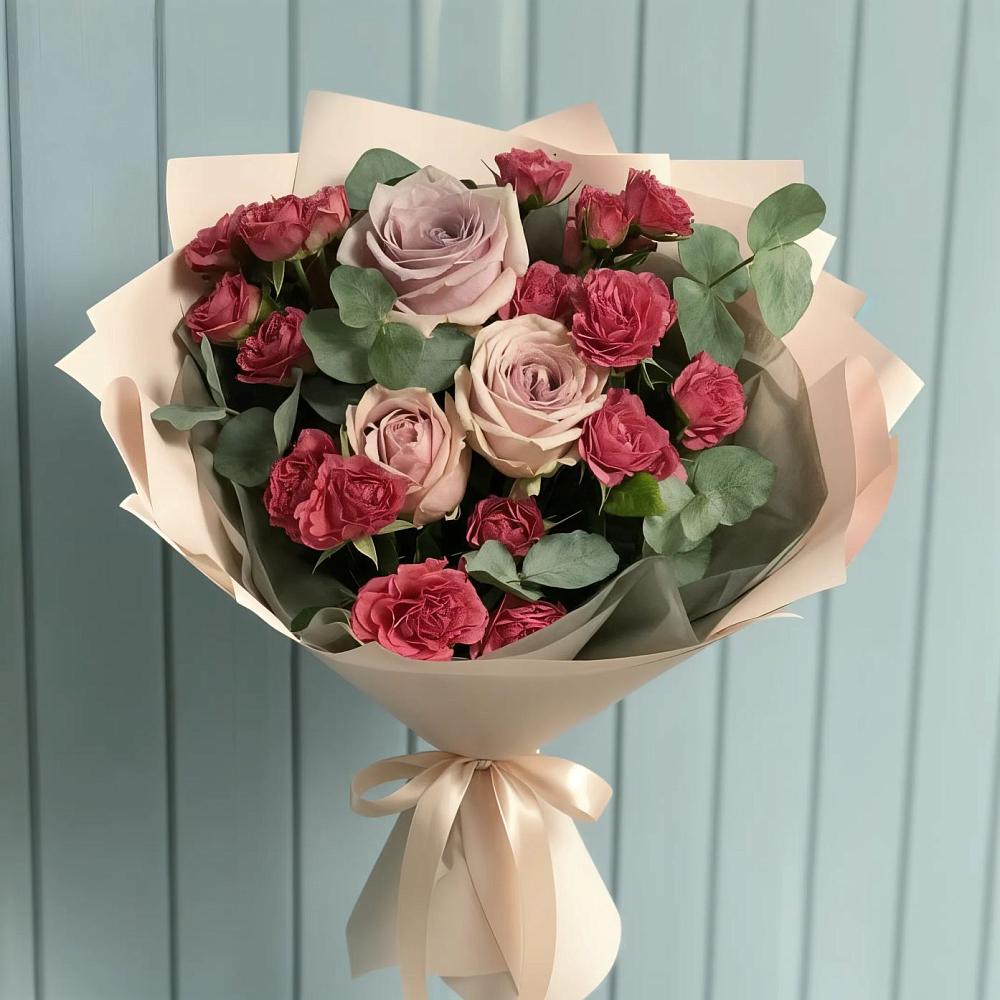 Букет цветов из: Гвоздики и Розы в Аннино