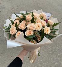 Букет Кремовые розы Латте в Аннино