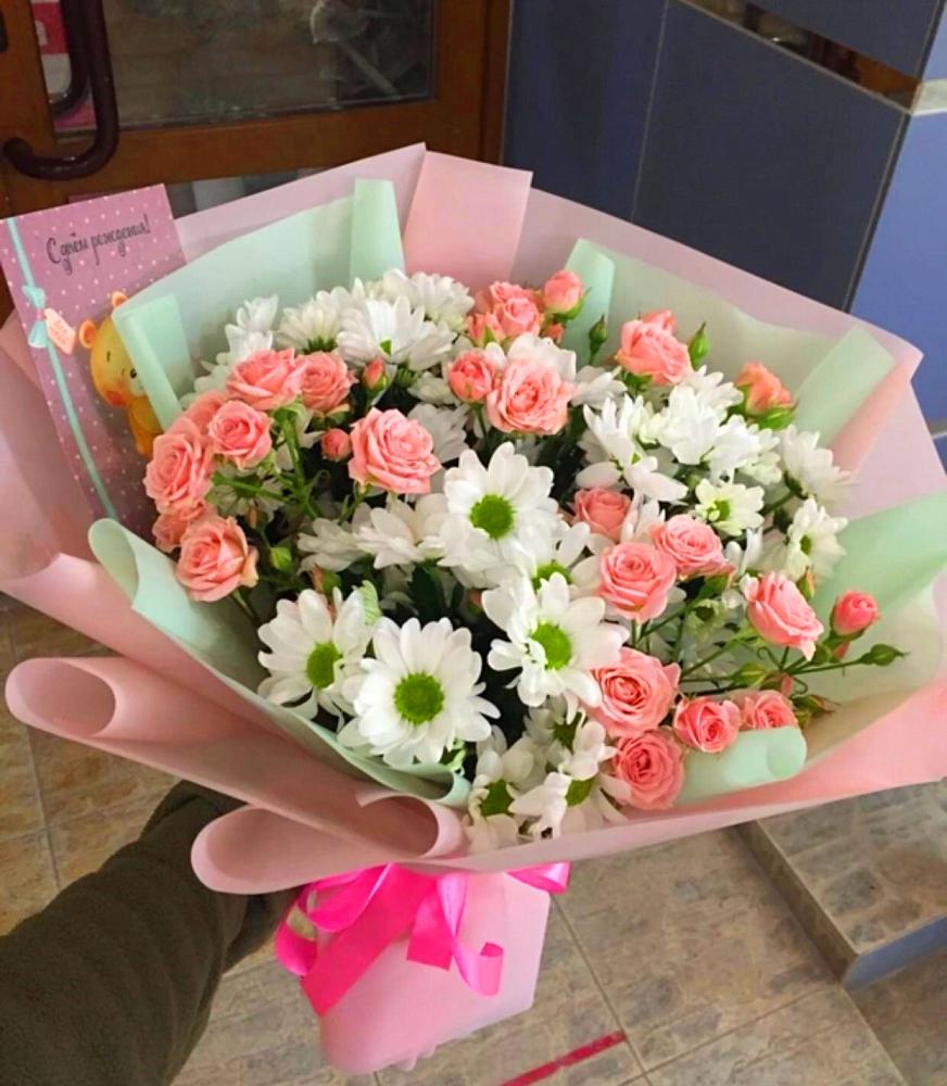 Букет цветов из: Розы и Хризантемы в Аннино