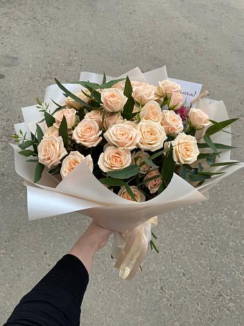 Букет Кремовые розы Латте в Аннино