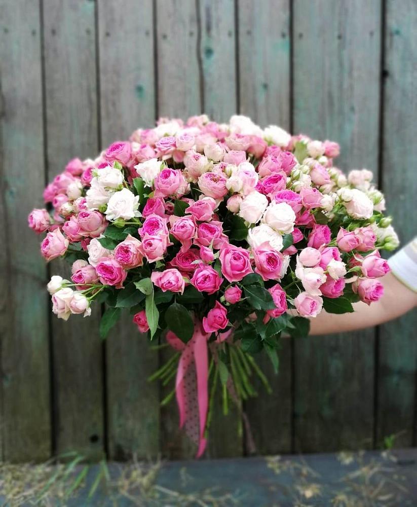 Букет Розовые кустовые розы Натали и Лав Лидия в Аннино