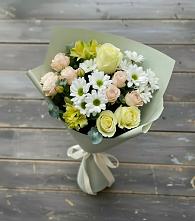 Букет цветов из:  Альстромерии, Розы и Хризантемы в Аннино