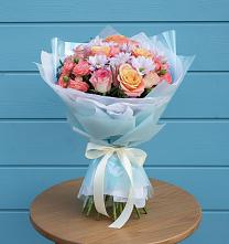 Букет цветов из:  Хризантемы и Розы в Аннино