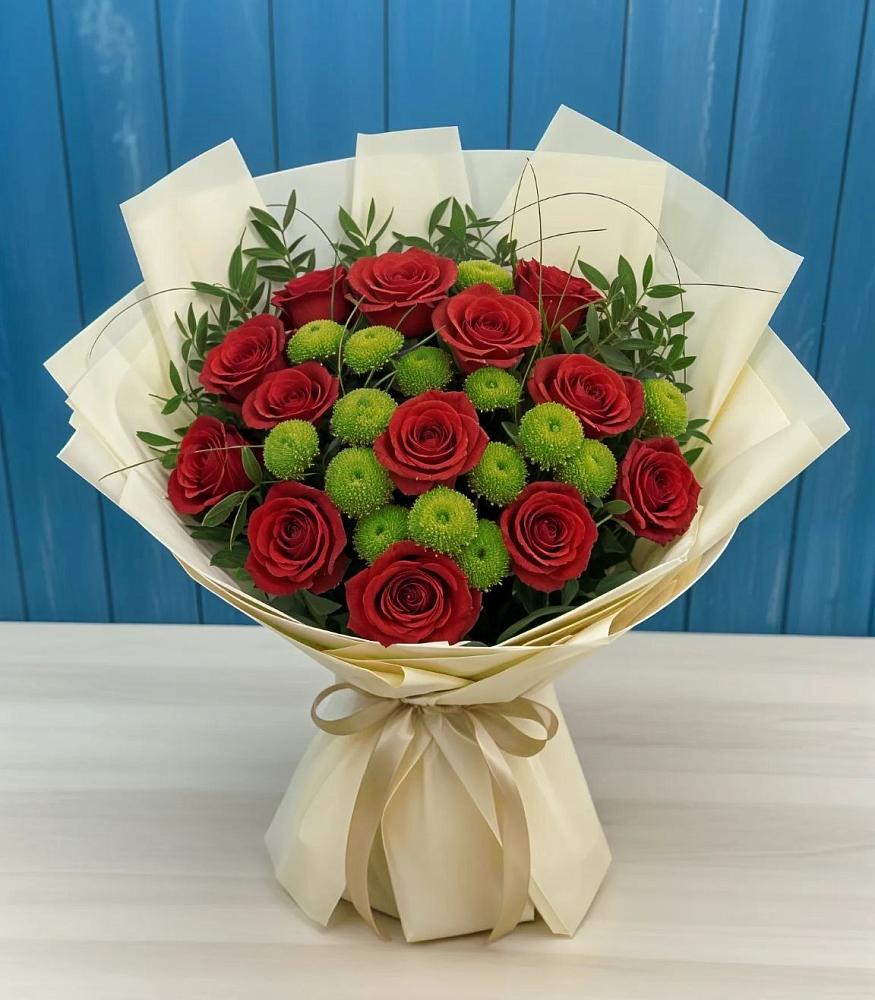 Букет цветов из: Розы и Хризантемы в Аннино